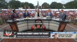 The College GameDay crew broadcasts live from Tuscaloosa ahead of Alabama vs. Georgia.